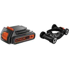 Насадка для тримера Black+Decker 3-в-1 City (висота зрізу 40-60 мм) + акумулятор Li-Ion Slidepack 18В 2,0Аг, сумісний з усіма садовими інструментами Black+Decker 18В