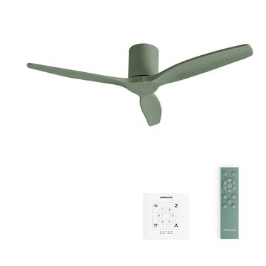 Вентилятор стельовий WINDCALM M з підсвічуванням, Wi-Fi, пульт, 132 см, 40W, Salbeigrün