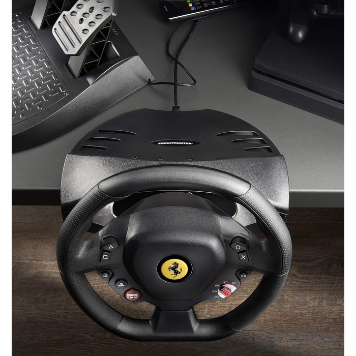 Руль Thrustmaster T80 RW Ferrari 488 GTB для PlayStation - Реалістичне водіння та перемога на трасі