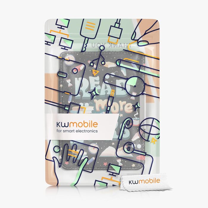 Чохол-книжка kwmobile для Tolino Shine 3 - яскравий чохол для eReader, блакитний, жовтий, зелений