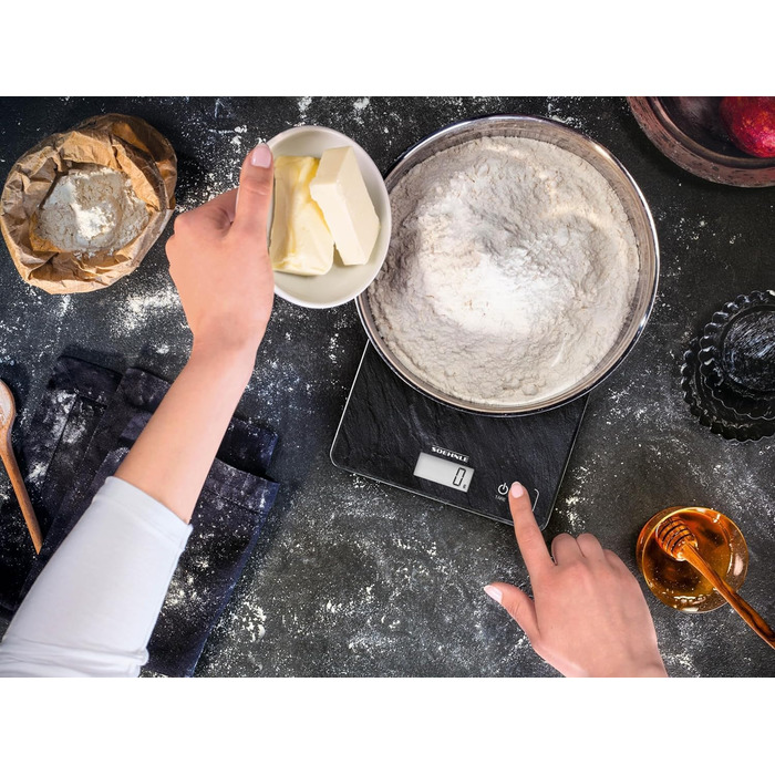 Кухонні ваги Soehnle Page Compact білі, цифрові ваги до 5 кг, LCD дисплей, функція тарування