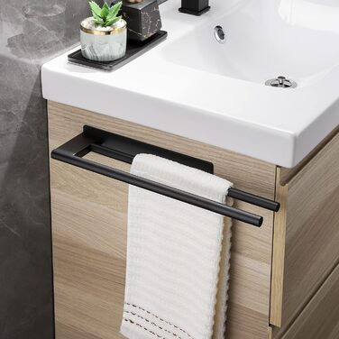 Рушникотримач Doppelt на стіну без свердління, 304 нержавіюча сталь, сріблястий, 39 см (чорний Doppelt)