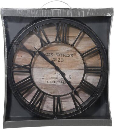 Настінний годинник Atmosphera Vintage, чорний і дерево, 39 см