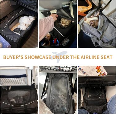 Транспортна сумка Petsfit для котів та собак | Авіапереліт, авто, поїзд | Сіра, Small