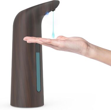 Автоматичний безконтактний диспенсер для мила з 4 рівнями регулювання, 400 мл, електричний, на батарейках, для встановлення на стіл, з інфрачервоним сенсором, бронзовий (400 мл, глибока зернистість)