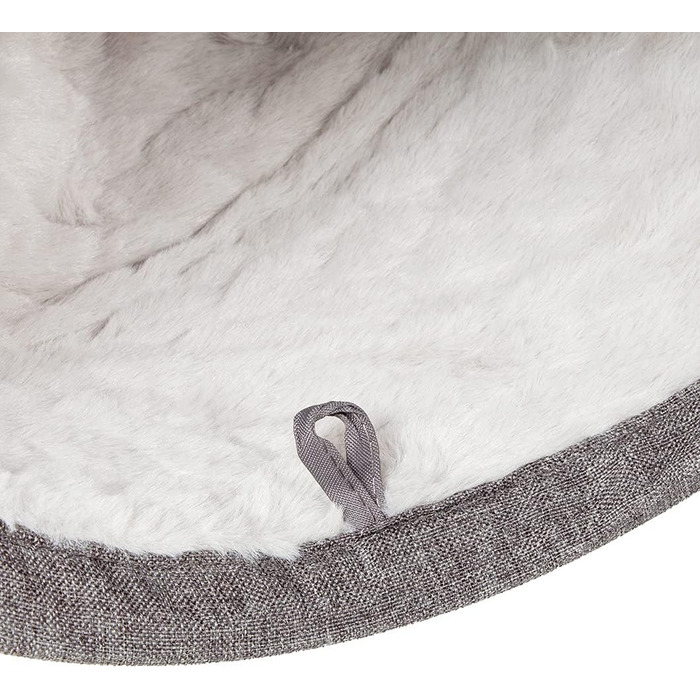 CanadianCat Company | XXL Cat Tunnel with Fluffy Plush | | Approx. 35 x 150 cm - Variable Shape, Integrated Cat Toy (70 x 35 cm, Grey)