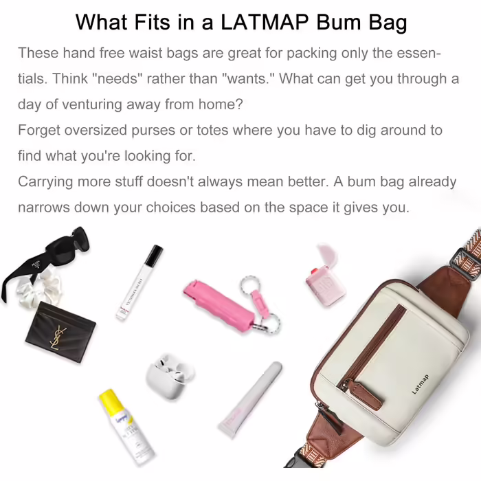 3L Waist Bag for Women Beige, Crossbody Bag for Women PU Leather Hip Bag Stylish Chest Bag Small Water-Resistant Anti-Theft Bag with Strap Shoulder Bags for Women for Sports Outdoor