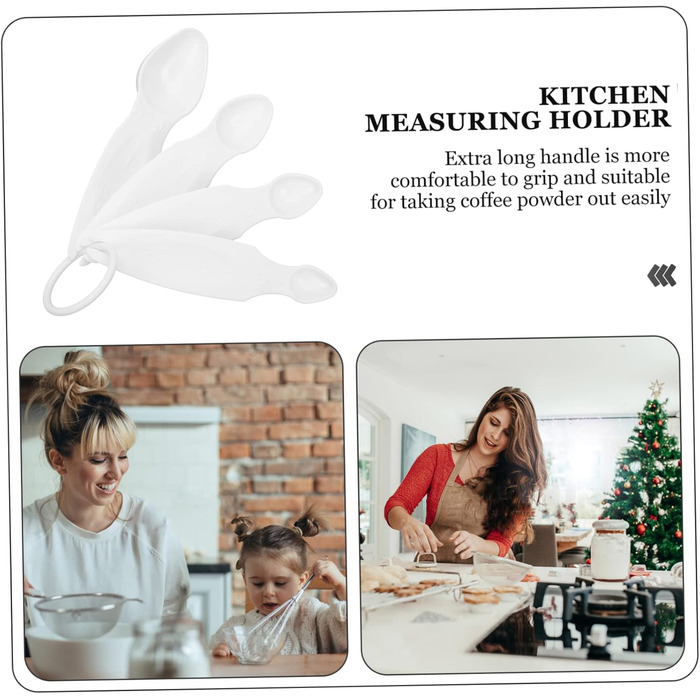 8-Piece Measuring Spoon Set for the Blind, Stainless Steel Set, Coffee Measuring Cups, Plastic Gauge, Teaspoon Set, Reusable Measuring Spoons, Plastic Measuring Spoon Set, Portable Baking Accessories
