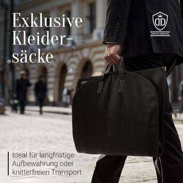 Набір 2 шт. мішки для одягу 120x60 см, мотоотанові - захисні мішки для одягу на блискавці для зберігання - чохли для одягу для XXL костюмів, пальто, курток - мішки для одягу, сумка для костюма, сумка для сорочок 120x60 см (без аксесуарів) 2 шт. - Чорний