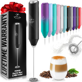 Міні-піняк для молока Zulay Kitchen Froth Mate: ручний, з нержавіючої сталі, для кави, лате, капучино та матча