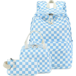 Шкільний рюкзак LEDAOU для хлопчиків та дівчаток-підлітків, білий з ромашками, чорний, блакитно-білий, для щоденного використання