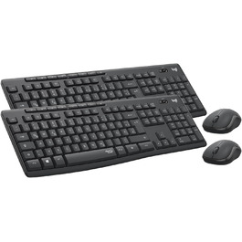 Logitech MK295 Бездротовий комплект клавіатури та миші з технологією SilentTouch, QWERTZ, чорний (2 шт.)
