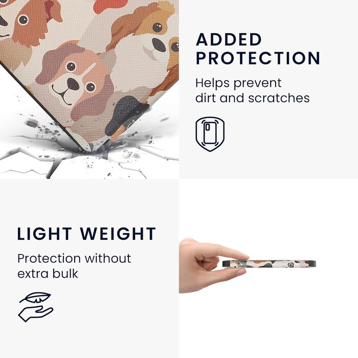 Чохол-книжка kwmobile для Kobo Libra 2 - захисний чохол для eReader, Magnolien Rosa Weiß Altrosa (багато варіантів: білий, світло-коричневий, сірий)