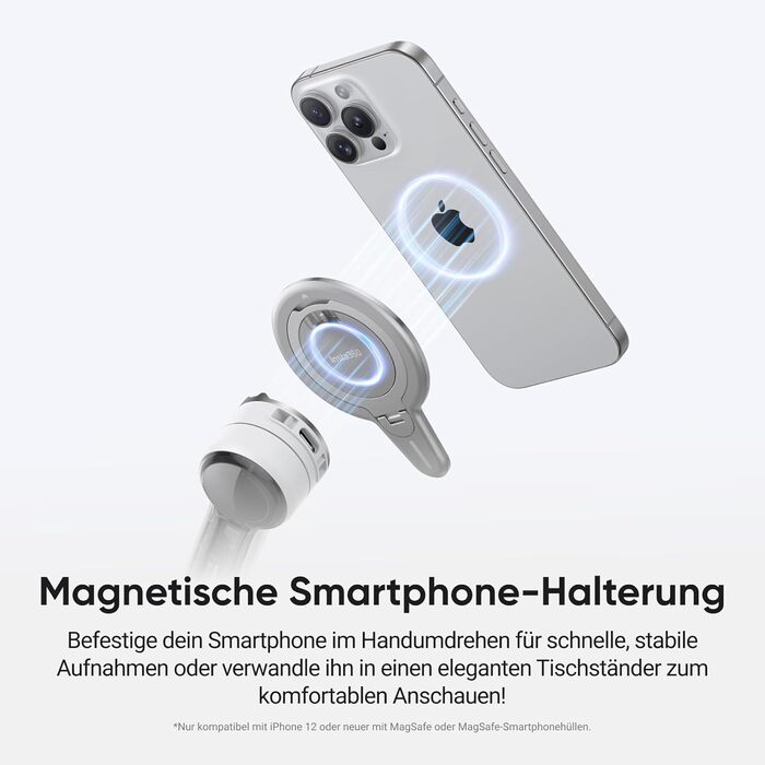 Insta360 Flow 2 Pro: Стабілізатор для смартфона (iPhone & Android), комплект для контент-мейкерів, сірий
