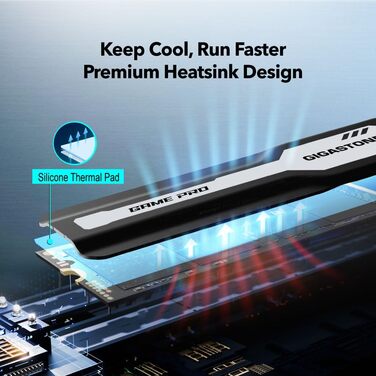 Gigastone SSD Gen4 4TB: PCIe 4.0 NVMe M.2 SSD для ПК, ноутбука, PS5 - 5000 МБ/с