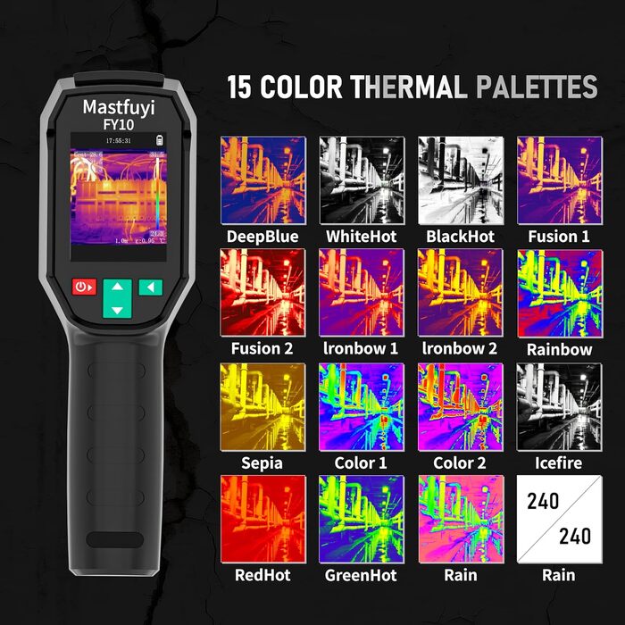 Тепловізор інфрачервоний FY10-black -20℃~550℃, 96x96, 2.4