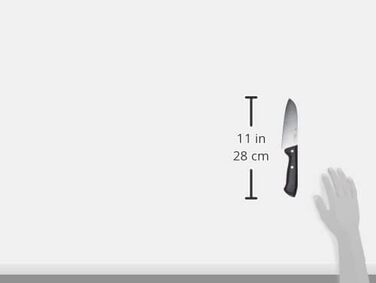 Набір ножів WMF Classic Line 7-piece з підставкою, включає 5 ножів, точилка, дерев'яна підставка з бука, леза зі спеціальної сталі, чорний колір (сантоку)