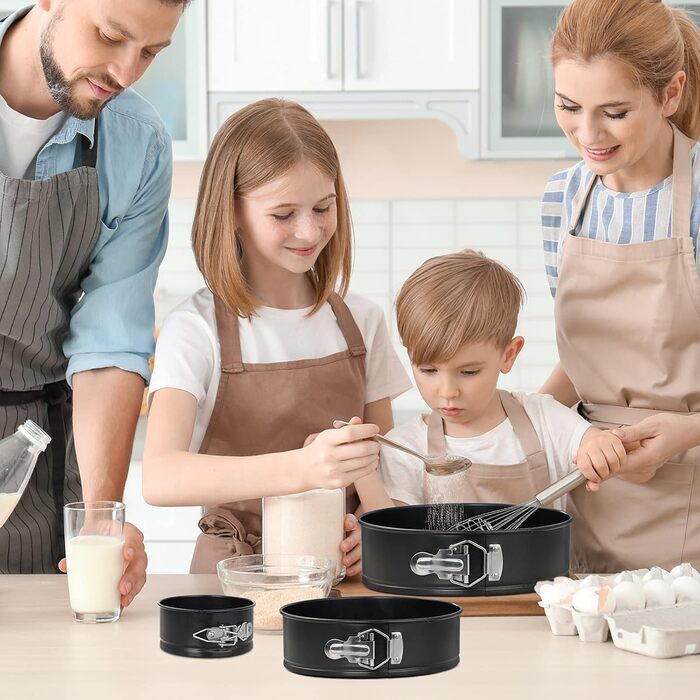 Набір форм для випічки: 3 шт. (11/18/23 см), сталеві, знімний дно, антипригарне покриття