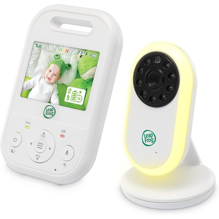 Відеоняня LeapFrog LF2513 без Wi-Fi з IPS LCD екраном 2.8 дюйма, поворотна, з нічним баченням, датчиком температури, радіусом дії 300 метрів, 12 годин роботи від акумулятора