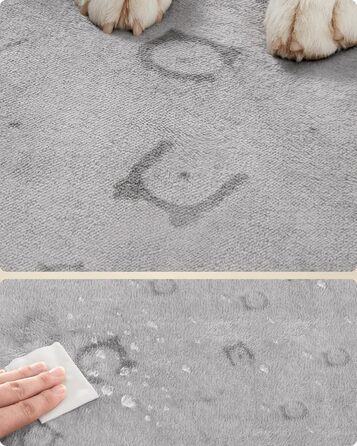 Водонепроникний килимок для собак Feandrea, 2 шт., 122 x 91 см, XL, антиковзаюча, вбираюча, для собак, котів, кроликів, сірий