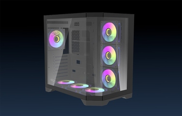 Корпус для ПК DarkFlash FT418 Pro ATX Midi Tower, 7 aRGB вентиляторів
