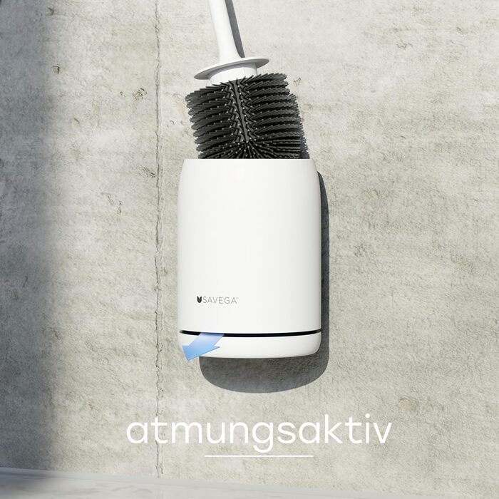 Силіконова щітка для унітазу на стіну - без свердління - комплект для ванної кімнати