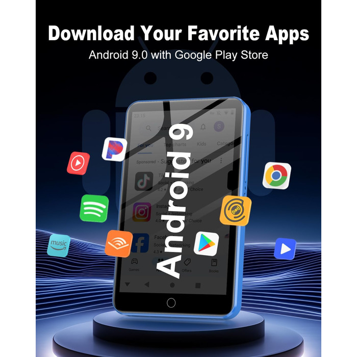 MP3 плеєр 80GB з Bluetooth та WiFi, 4.0