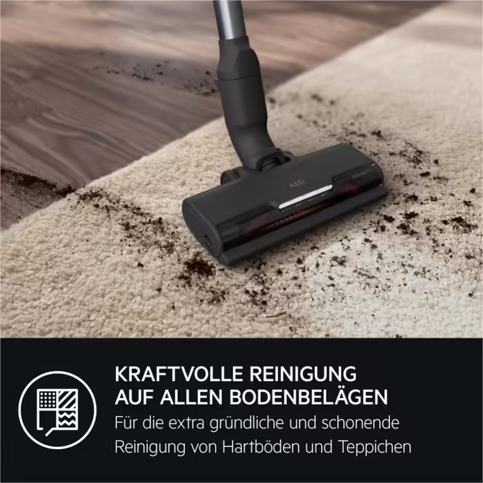 AEG ULTIMATE 7000 ÖKO AP71UB14AM Cordless Vacuum Cleaner / extra powerful / ultralight 2.2 kg / 70% recycled material / up to 40 minutes of runtime / 120m² / 5-stage filtration / all floors / Automatic, Matte Black