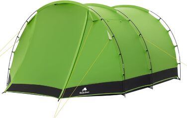 Намет CampFeuer Super+ для 4 осіб, великий тунельний, 2 входи, навіс, водостійкість 3000 мм - сіро-зелений