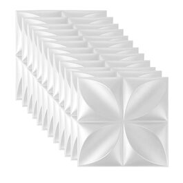 3D панелі на стіну з ПВХ чорного кольору для інтер'єру та геймерської зони, декоративні стінові та стельові панелі (2 шт, 50х50 см)