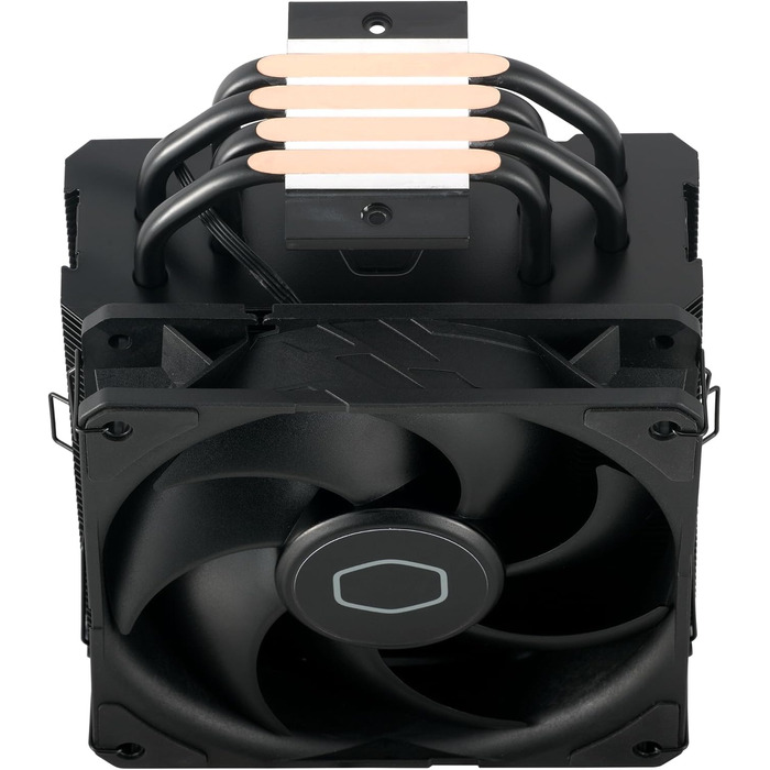 Cooler Master Hyper 212 Black - кулер для CPU з RGB підсвічуванням, LGA1700 & AM5, чорний, з 4 heatpipes
