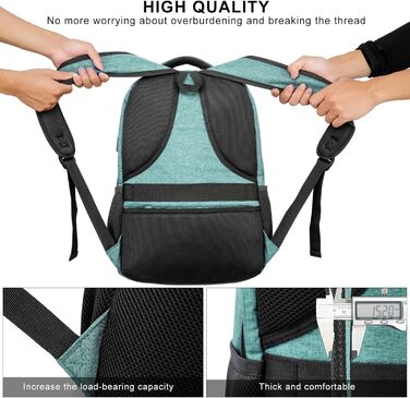 Рюкзак RJEU для дівчат та підлітків, шкільний рюкзак з відділенням для ноутбука 15,6 дюймів, A71-edel