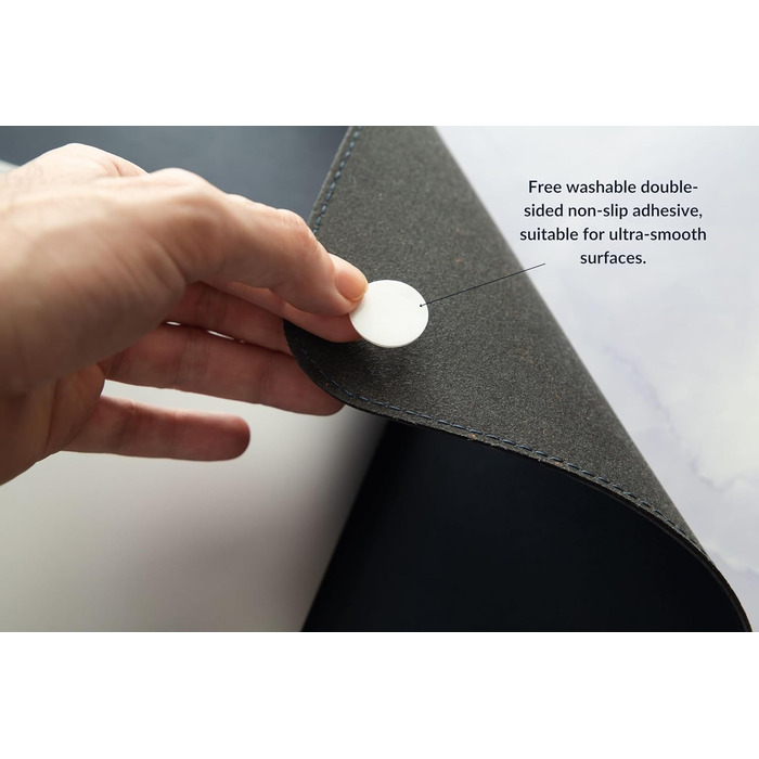 Килимок на стіл зі шкіри, 2 шт. XXL килимок на стіл та підставка для миші, синього кольору