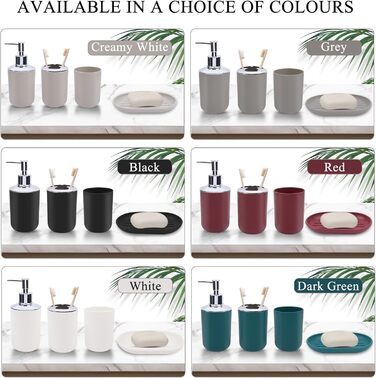 Набір аксесуарів для ванної кімнати (4 шт) з пластику: тримач для зубних щіток, стаканчик, дозатор мила, мильниця. Білий колір