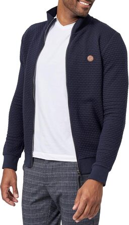 Світшот чоловічий Indicode з коміром-стійкою | Кардиган чоловічий, светр чоловічий (XXL, темно-синій)