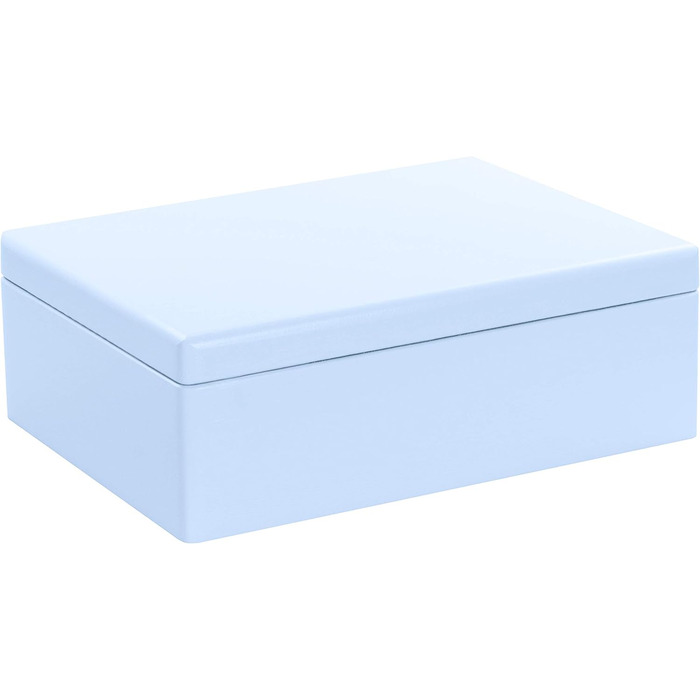 Large Wooden Box with Lid - All-Purpose Wooden Box - Storage Box | Toy Chest - Gift Packaging | Decorative Box for Crafting FSC® (approx. 40 x 30 x 14 cm | L, Blue)