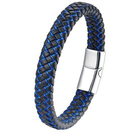 Чоловічий шкіряний браслет: чорний, коричневий, синій, зелений, червоний, білий. Ідеальний подарунок на День батька. Ювелірні вироби для чоловіків.