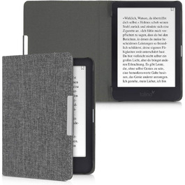Чохол kwmobile для Tolino Shine 3: тканинний захисний чохол-обкладинка, сірий