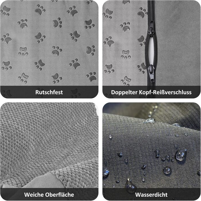 Сходинки для собак Zvonema - 3 сходинки, сірі, 60x40x40 см