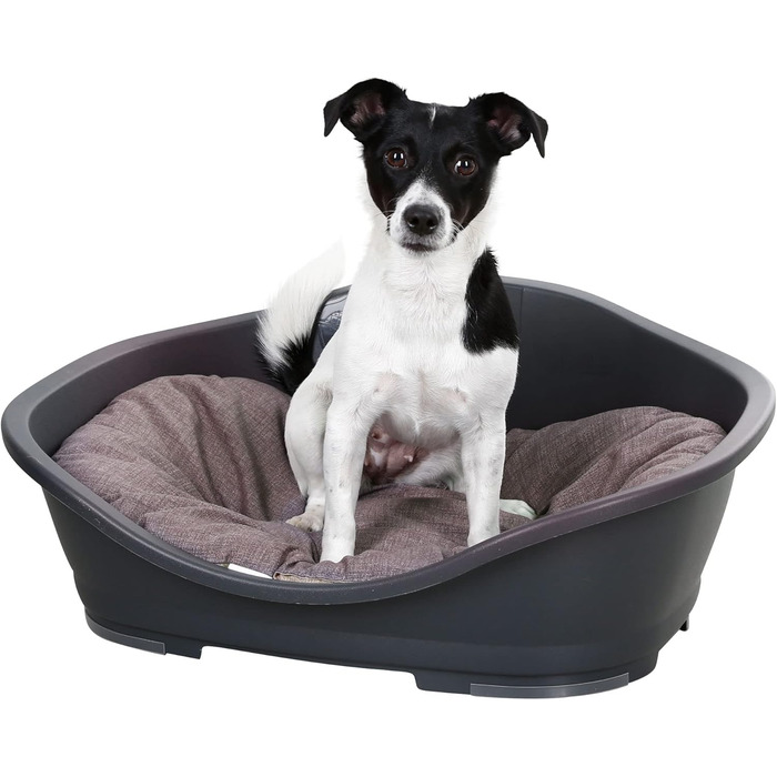 Лежанка для собак Kerbl Loneta, 72x52x8 см, бежево-сіра, для середніх та великих порід