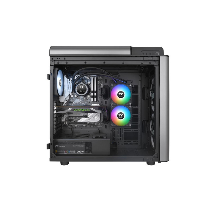 Система водяного охолодження Thermaltake TH360 V2 Sync AIO з LCD 2.1' (480x480), 3x 120mm ARGB вентилятори, сумісна з Intel LGA1851/1700 та AMD AM5/AM4, чорний колір