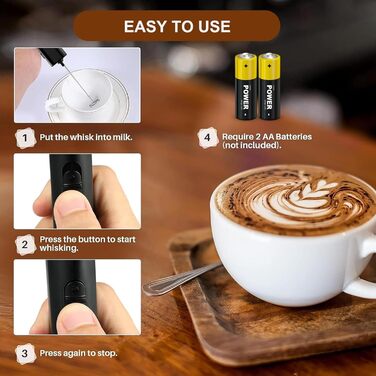 Електричний пінозбивач для молока Lamkrtlp: для капучино, лате, гарячого шоколаду