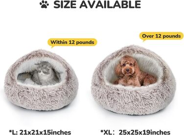 CATISM Cat Bed Washable Cat Sleeping Place for Cats Plush Pet Cat Head Pillow Cat Cushion Fluffy Kitten Puppy Snuggle Bed Pet Bed (Coffee Brown)