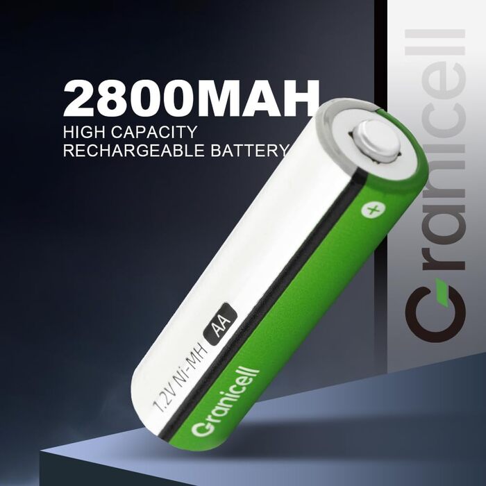 Зарядний пристрій AA + 4 x 2800mAh акумулятори AA 1.2V, NI-MH, заряджаються