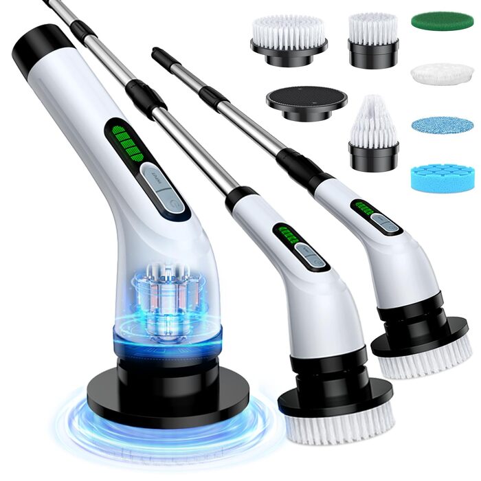 Електрична щітка для чищення Highyes Spin Scrubber, водонепроникна IPX7, біла