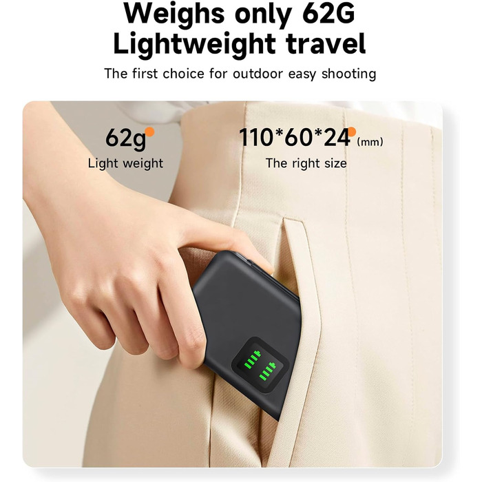 CITYORK Зарядний пристрій для DJI Osmo Action 3/4/5 Pro з 2250 mAh акумуляторами (2 шт.), Dual USB, LCD-дисплей