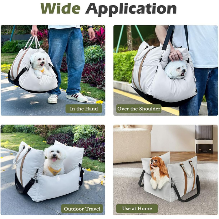 Автомобільний лежак для собак Pawaboo, сірий, до 11 кг, водонепроникний, з кріпленнями та шлейкою