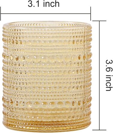 Bathroom Toothbrush Holder, Clear Glass, Toothbrush and Toothpaste Holder, 284 ml, Bathroom Storage Cup for Toothbrush, Makeup Brushes (Amber)