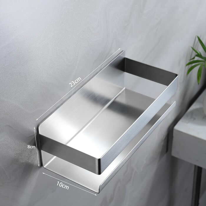 Тумба для душу Cooeco - кутова, телескопічна, з 4 кошиками, без свердління, срібна
