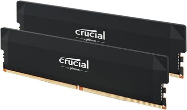 Crucial Pro DDR5 RAM 32GB (2x16GB) 6000MHz CL36 - ігрова оперативна пам'ять для ПК, Intel XMP 3.0 / AMD Expo, чорний